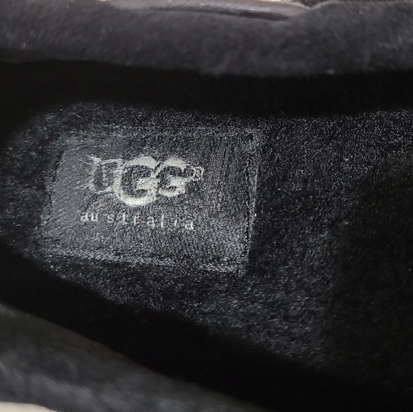 UGG Australia #1650 DAKOTA Black Suede Mocassin Driving Loafer Shoes Sz 11 - Picture 6 of 11